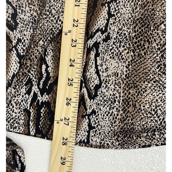 Cynthia Mehra Snake Skin Mini Dress Tunic Sleeveless Size L/XL Uneven Hemline - Picture 7 of 7
